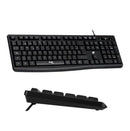 Kit Teclado e Mouse Com Fio Para Computador - Preta