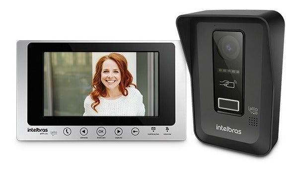 Kit Vídeo Porteiro Wifi Allo Wt7 Lite Com Fechadura Elétrica