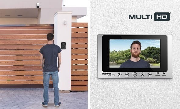 Kit Vídeo Porteiro Wifi Allo Wt7 Lite Com Fechadura Elétrica