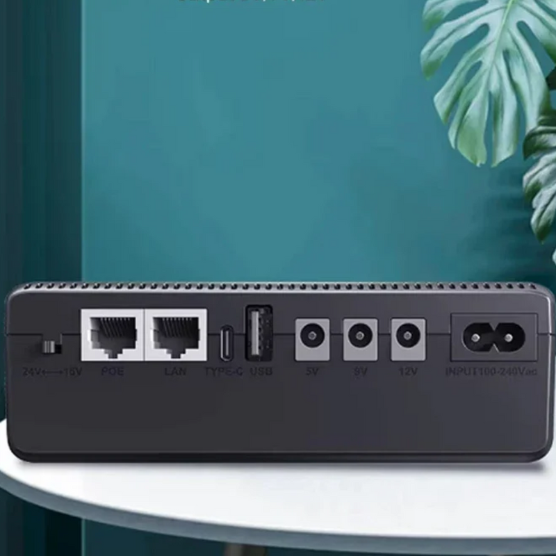 Fonte UPS Portátil 10400mAh – Backup Inteligente 5V a 24V para Roteadores, Câmeras e Mais