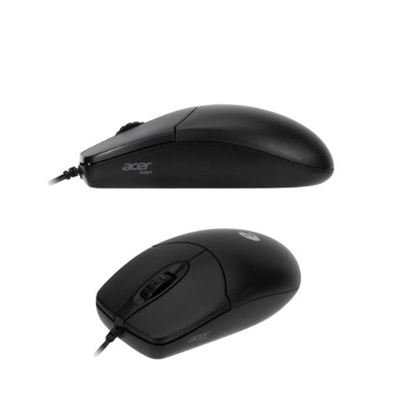 Kit Teclado e Mouse Com Fio Para Computador - Preta