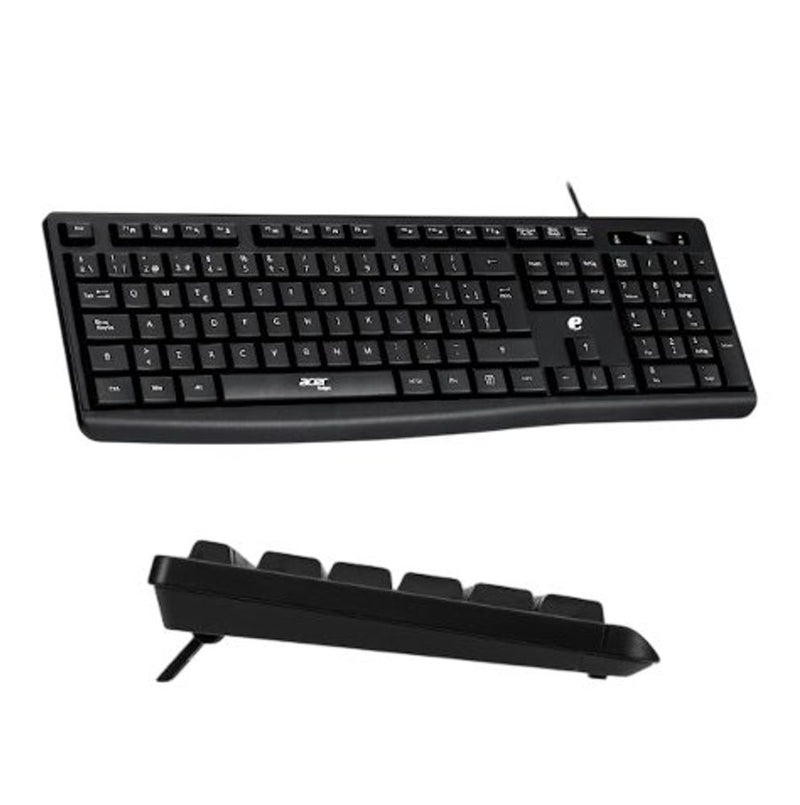 Kit Teclado e Mouse Com Fio Para Computador - Preta