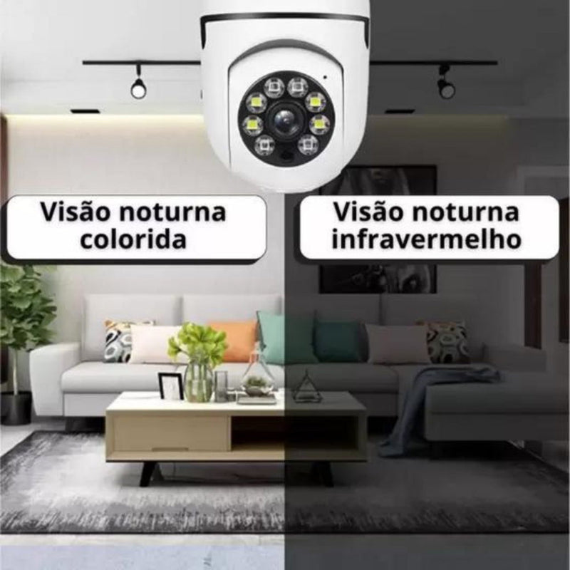 Kit Câmera Segurança Prova D'água Infravermelho Lâmpada Sem Fio Wifi - Yoosee